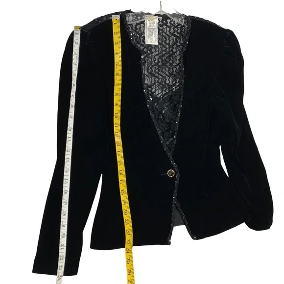 Vintage- Exquisite Rich Black Jacket- Made in the USA Union Made - Picture 14 of 14